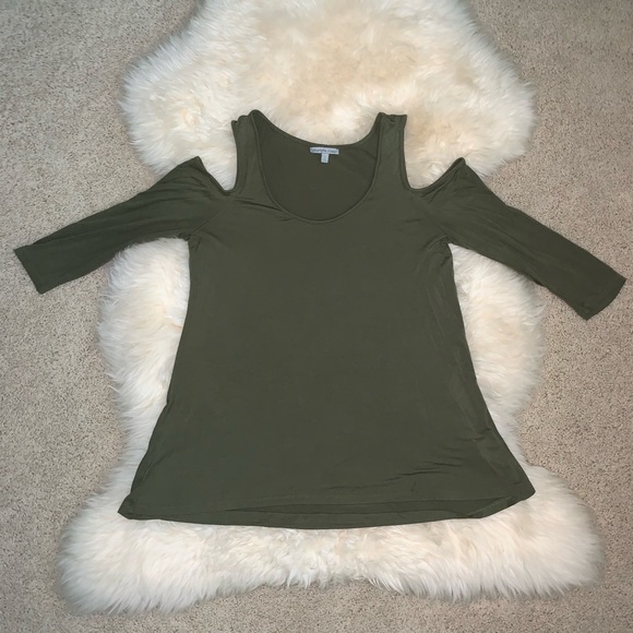 Charlotte Russe Olive Green Long Sleeve Top - Picture 1 of 2